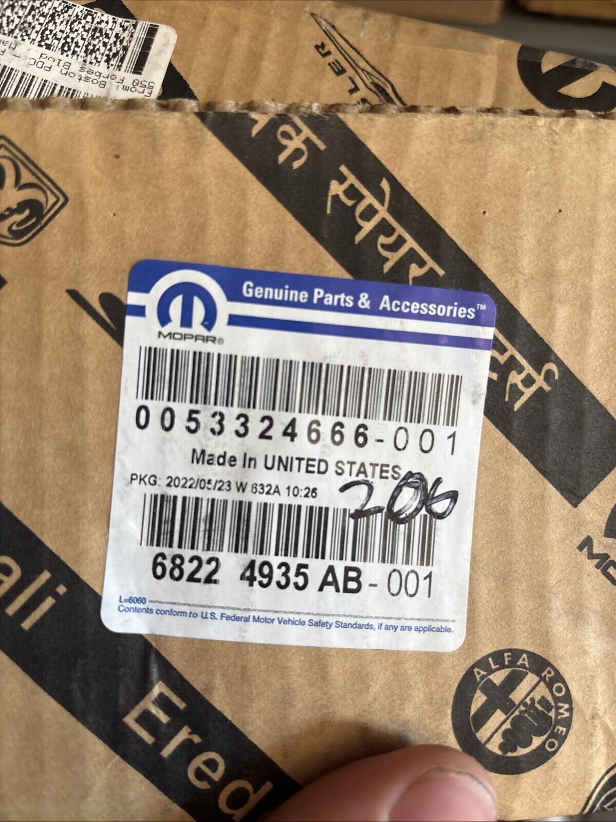 Genuine OEM Mopar Jeep Cherokee Inner Tie Rod 2014-2018 68224935AB