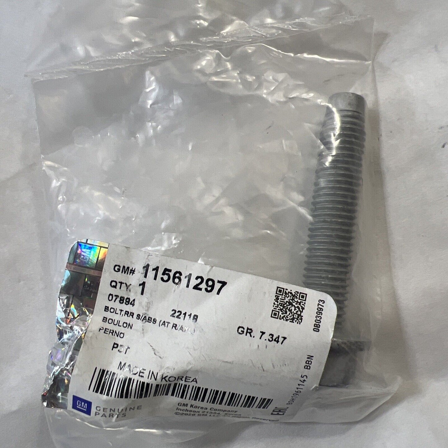 Genuine OEM GM Chevrolet Malibu Rear M14x2x71 Multi-Purpose Bolt 12-24 11561297