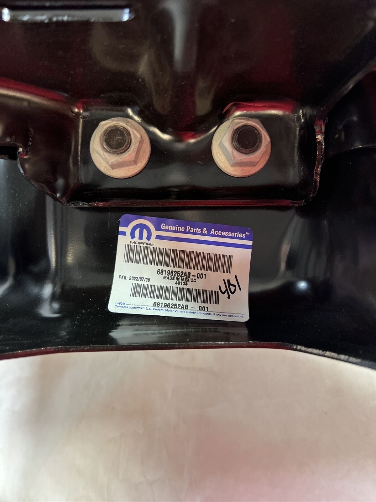 Genuine OEM Mopar 2500 Tow Hook Bracket 2003-2018 68196252AB