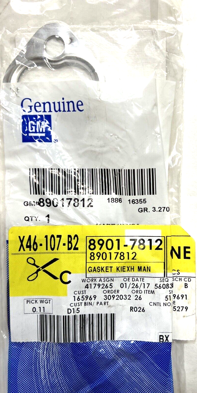 New OEM Genuine GM Express 1500 1996-2014 Exhaust Manifold Gasket 89017812