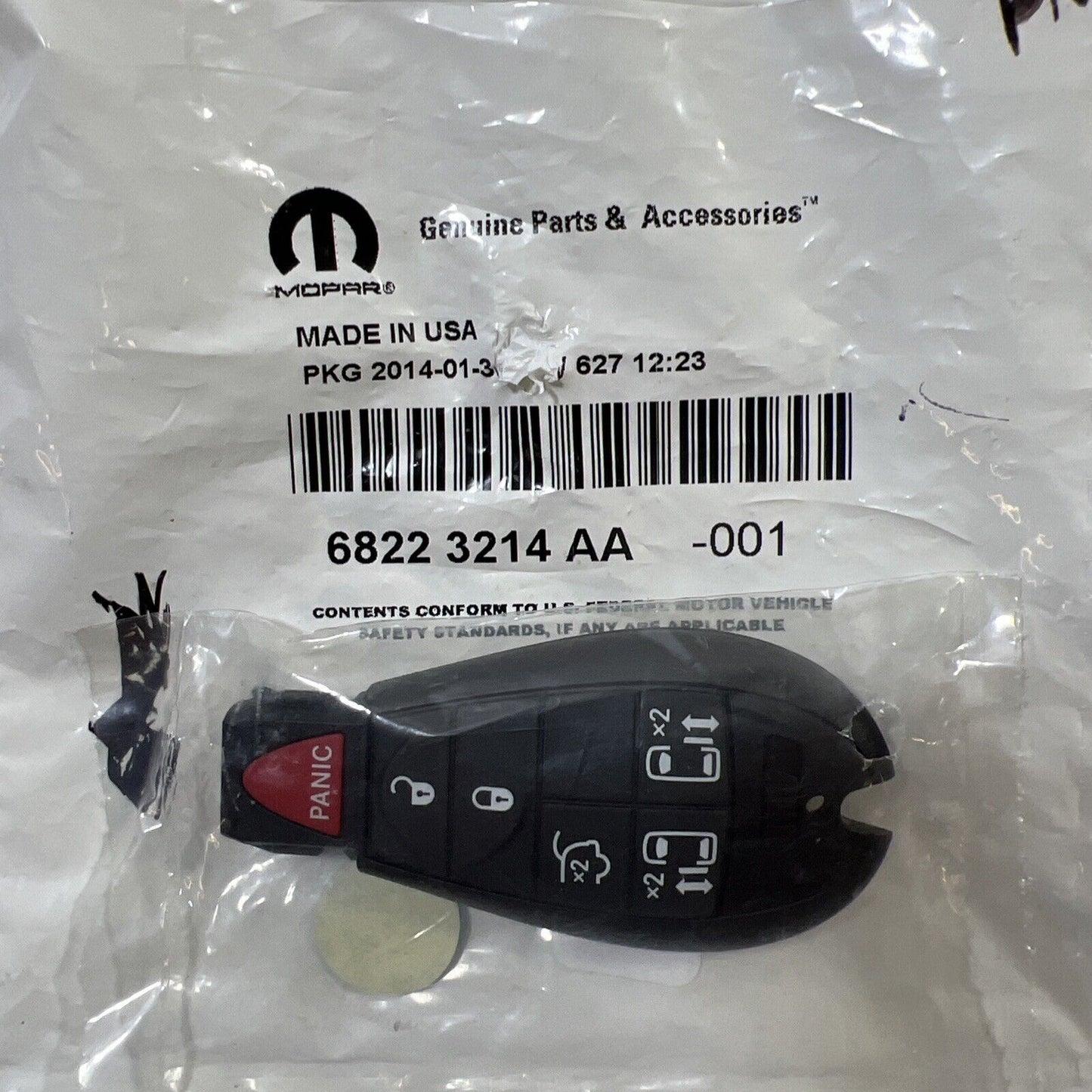 Genuine OEM Mopar Town & Country Integrated Key FOB Transmitter 2014 68223214AC