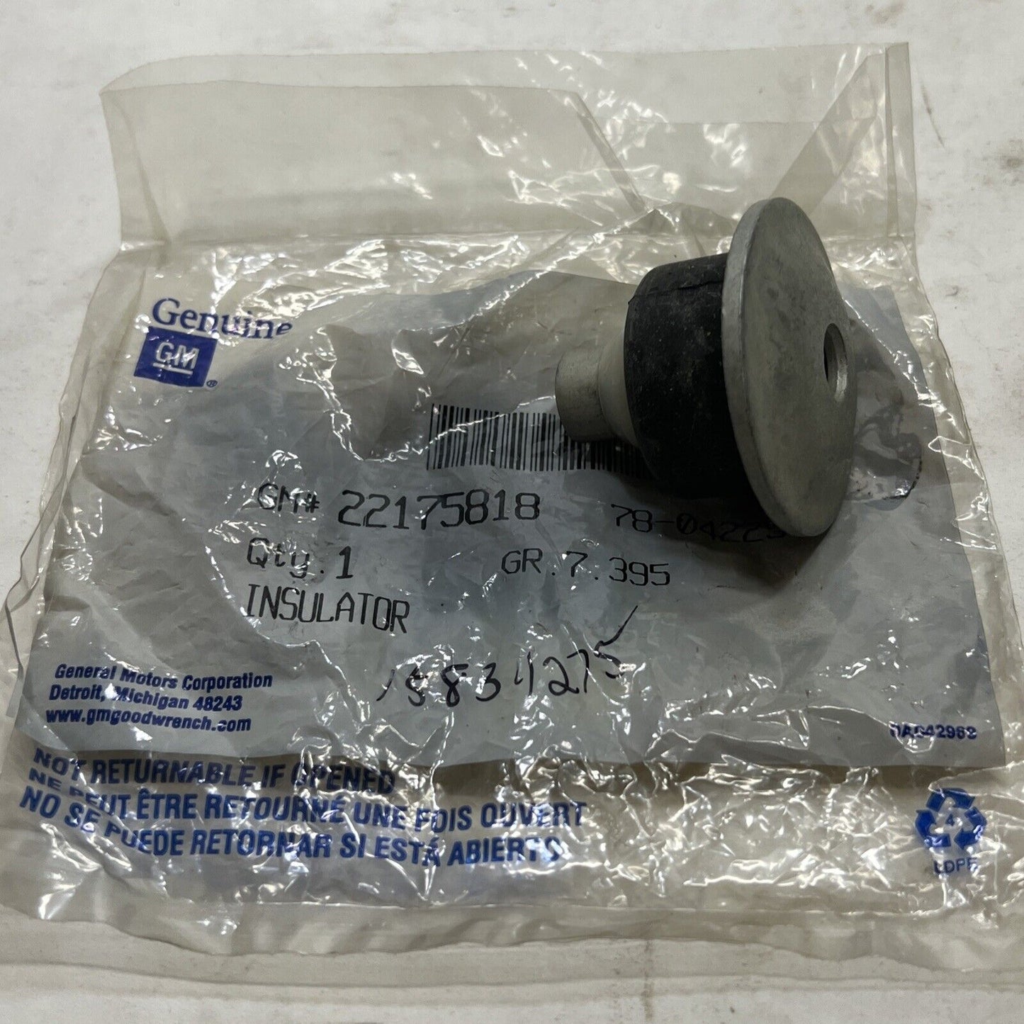 New OEM GM SHOCK ABSORBER FRAME INSULATOR 22175818