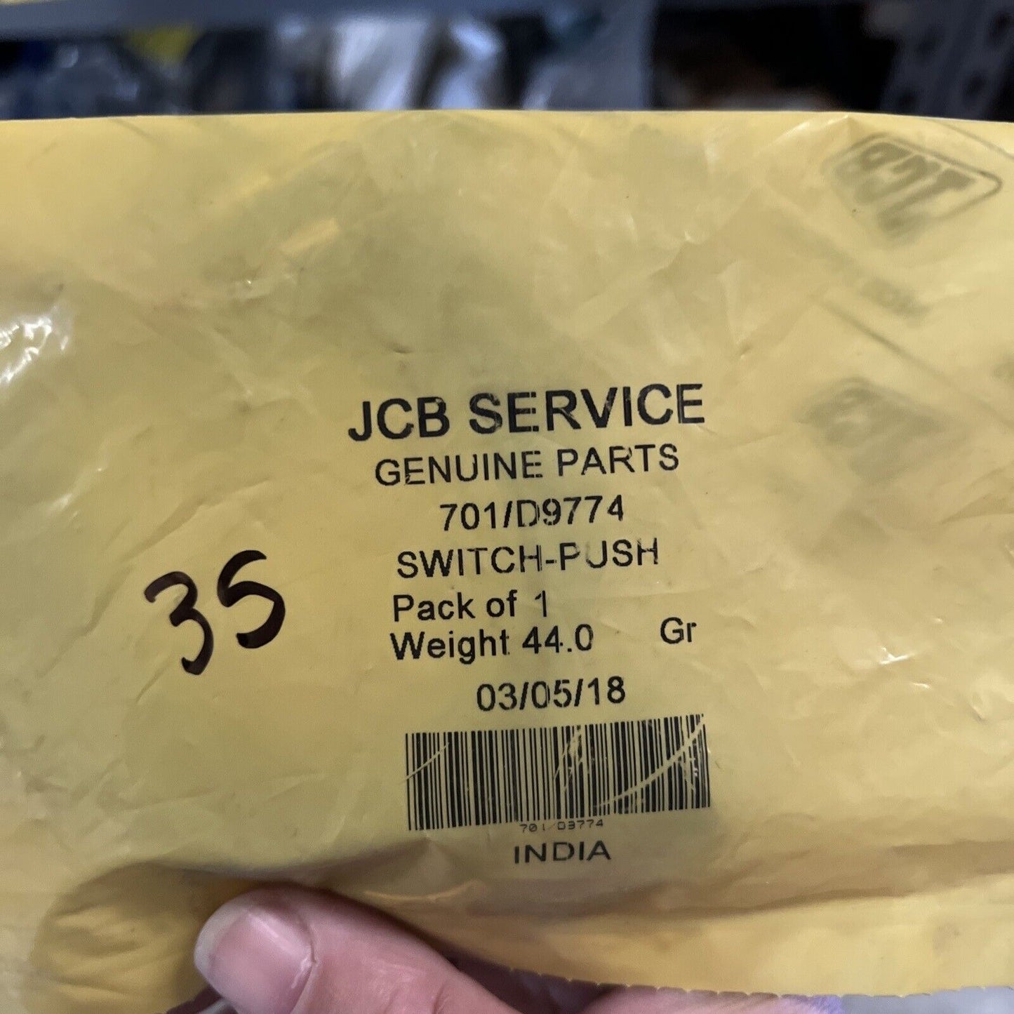 New OEM Genuine JCB Microswitch Dump Push Button 701/D9774