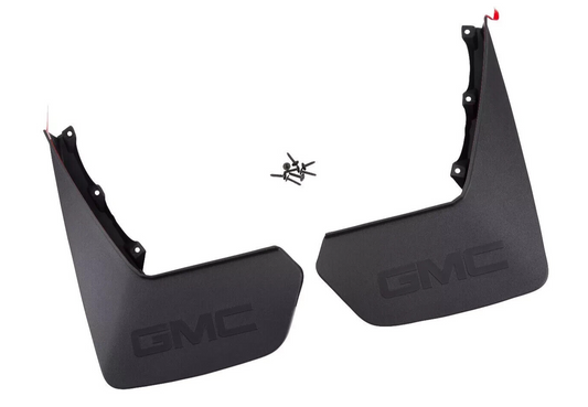 Genuine OEM GM GMC Yukon Black Grained Rear Splash Guards 2015-2020 22922769
