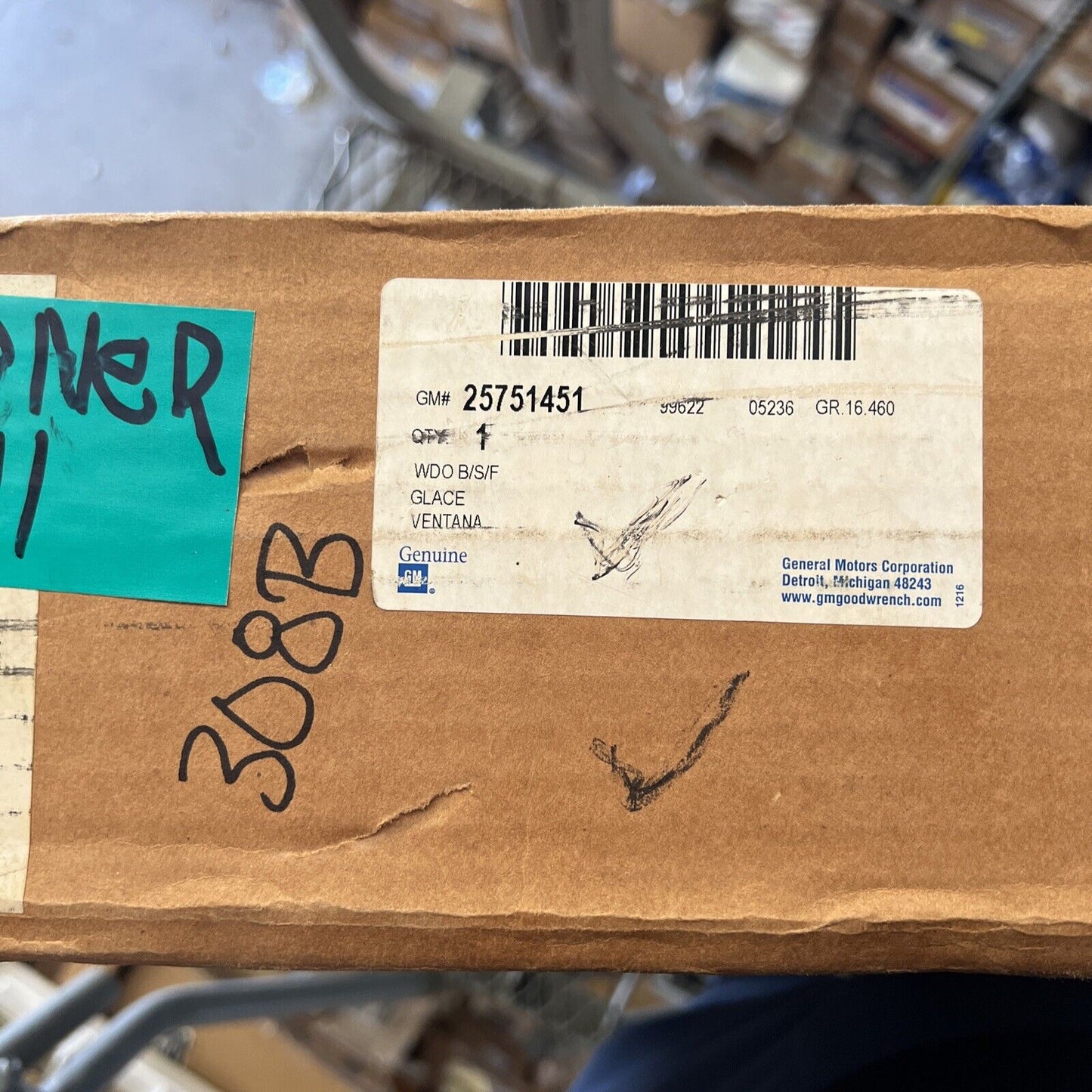 New OEM GM Chevy Express Rear Door Window Driver Side Left 1996-21 25751451