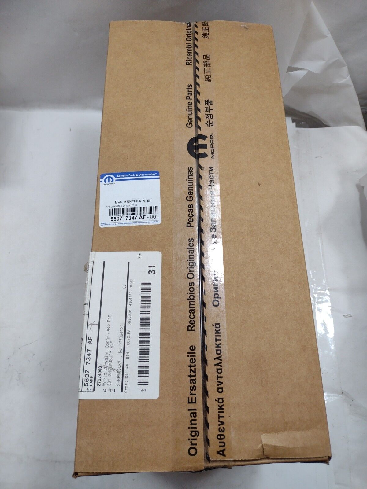 Genuine OEM Mopar RAM 1500 Tail Stop Backup Lamp 2002-2006 55077347AF