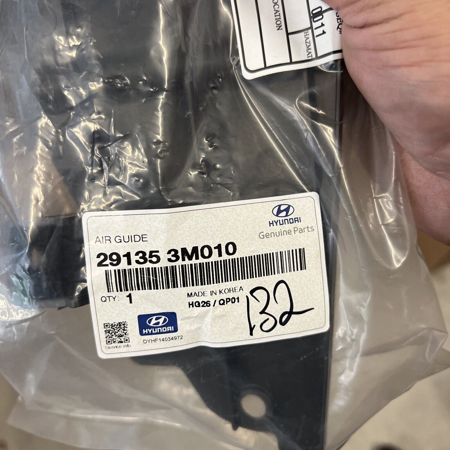 Genuine OEM Hyundai Genesis Lower Radiator Air Guide Cover Panel 291353M010