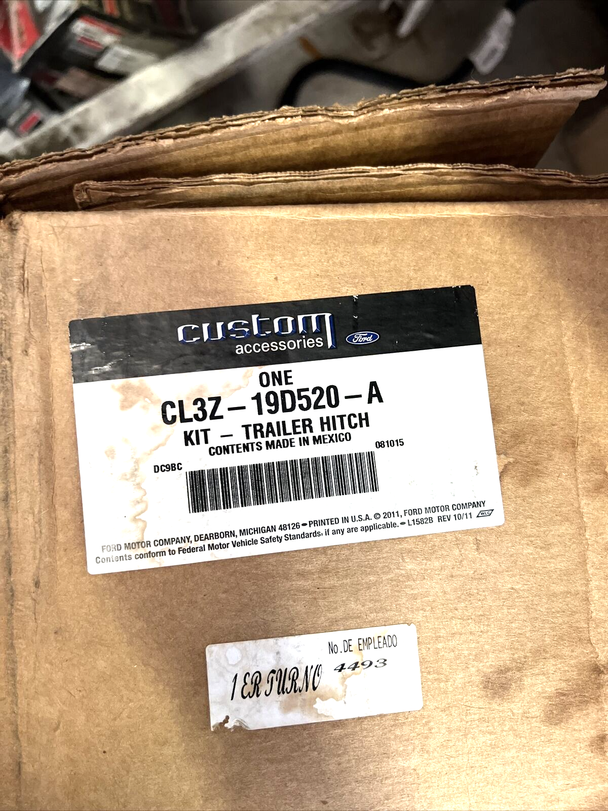 New OEM Genuine Ford F-150 Rear Bumper-Trailer Hitch  08-14 CL3Z-19D520-A