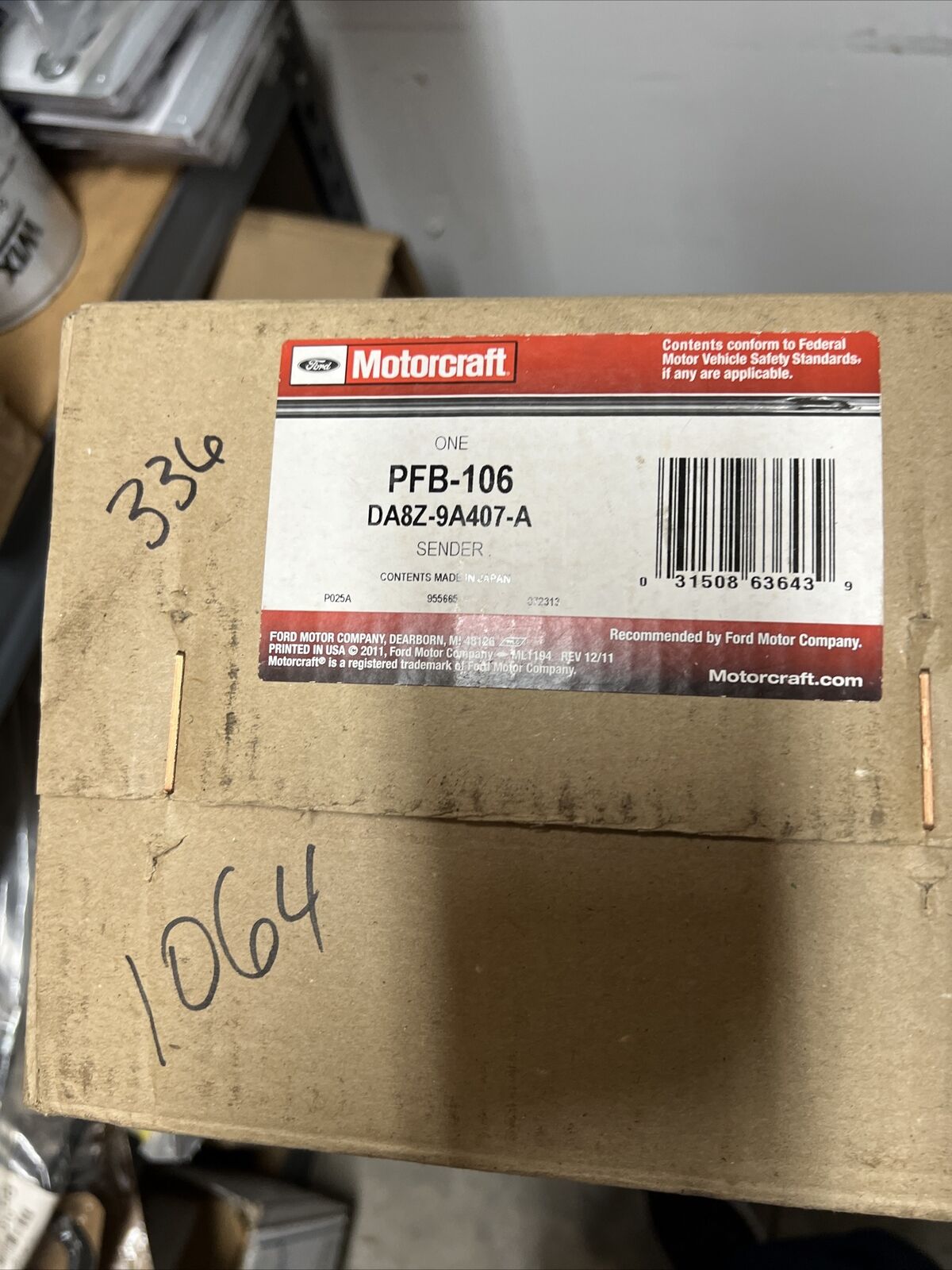 New OEM Ford Fuel Pump & Hanger Assy Motorcraft PFB106