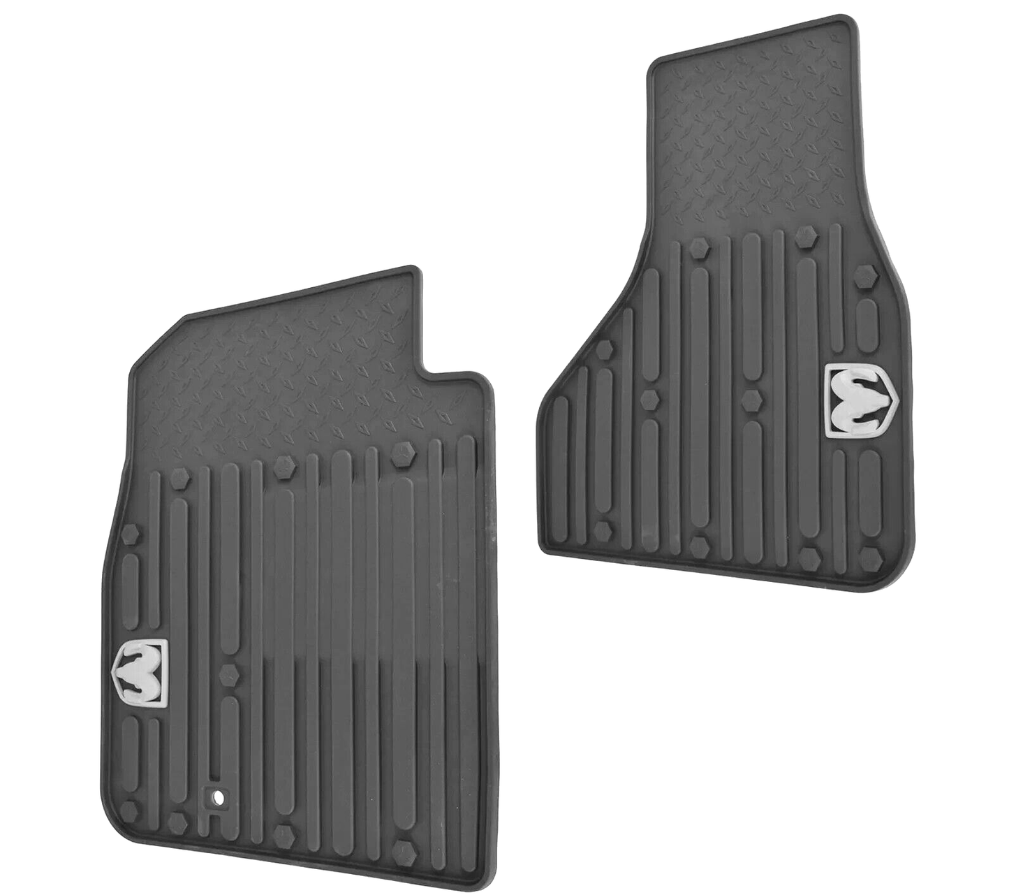 Genuine OEM Mopar Floor Mat Kit Front RAM Qaud Cab 2 Piece Kit 82212387