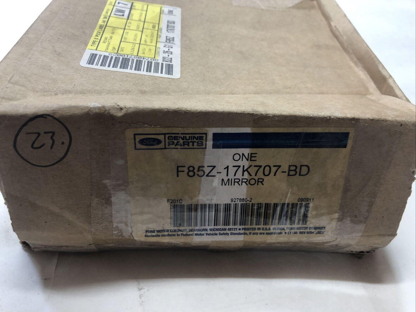 New OEM Genuine Ford Left Rear View Outer Mirror Glass Assembly F85Z-17K707-BD