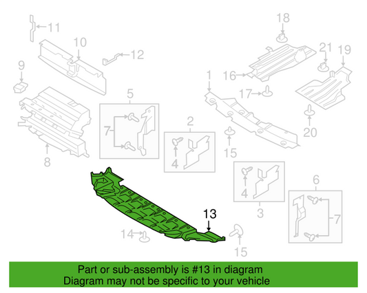 New OEM Genuine Ford Escape 2013-2016 Lower Air Deflector CJ5Z8310A