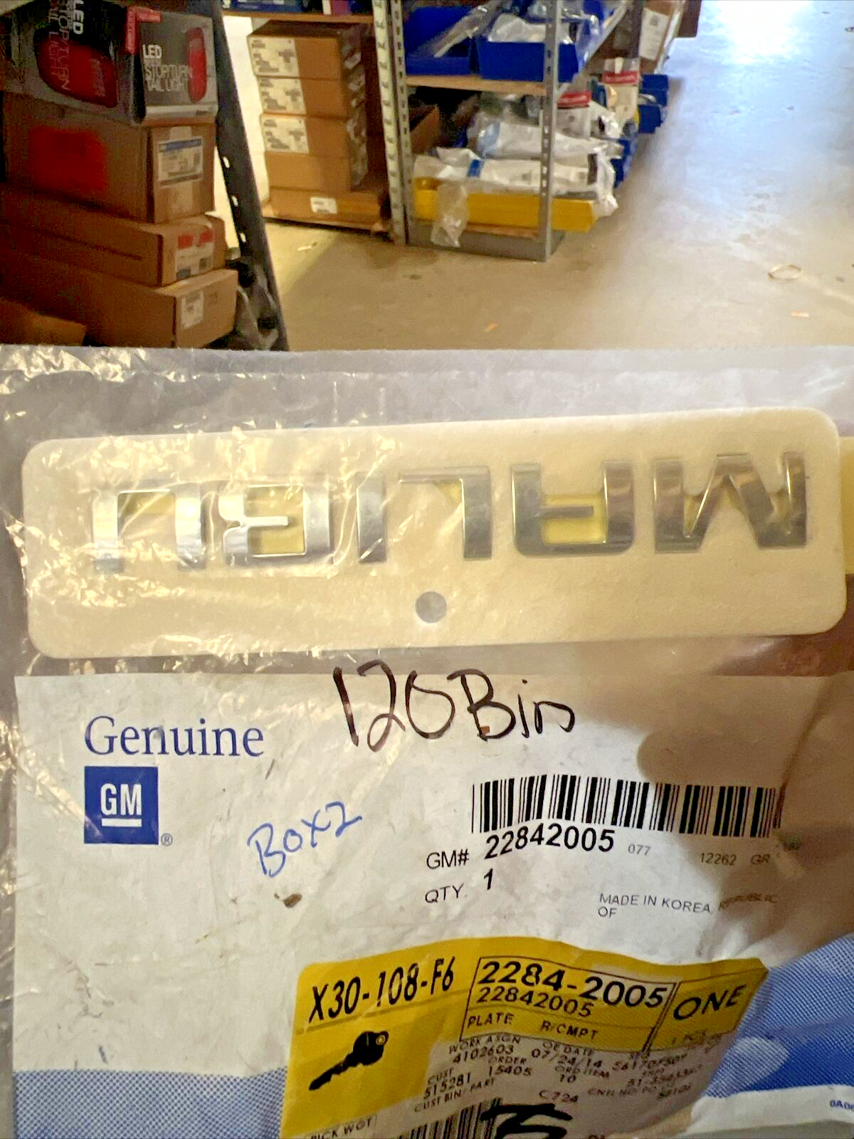 Genuine OEM GM Malibu Deck Lid Name Plate 2008-2015 22842005