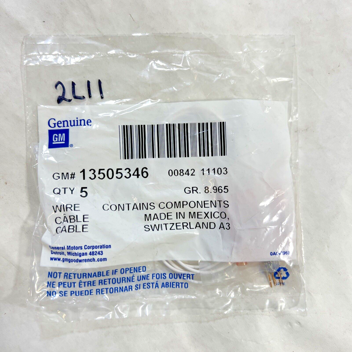 Genuine OEM GM Multi-Purpose Wiring Connector 13505346