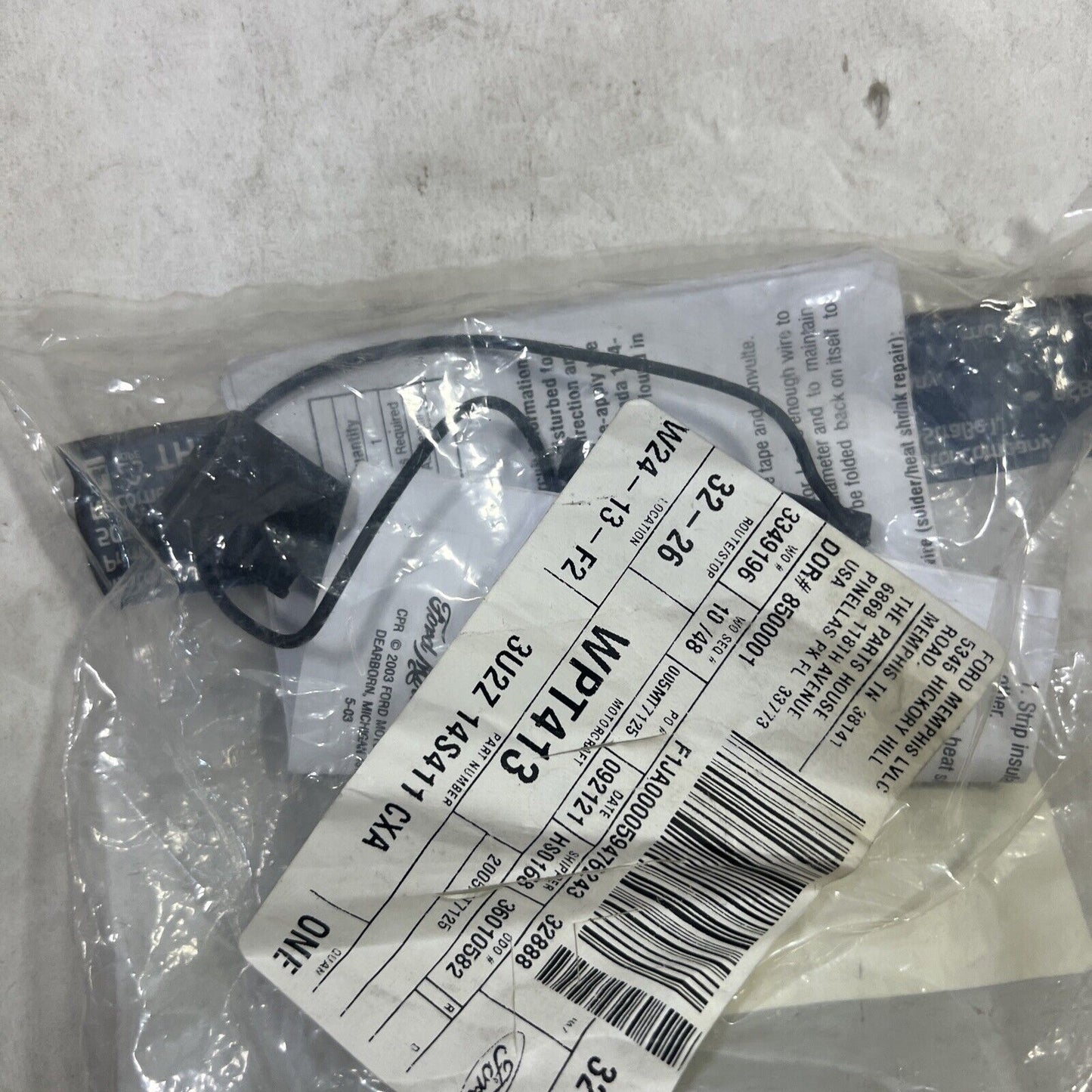 Genuine OEM Ford Wire Assembly Connector Motorcraft WPT413