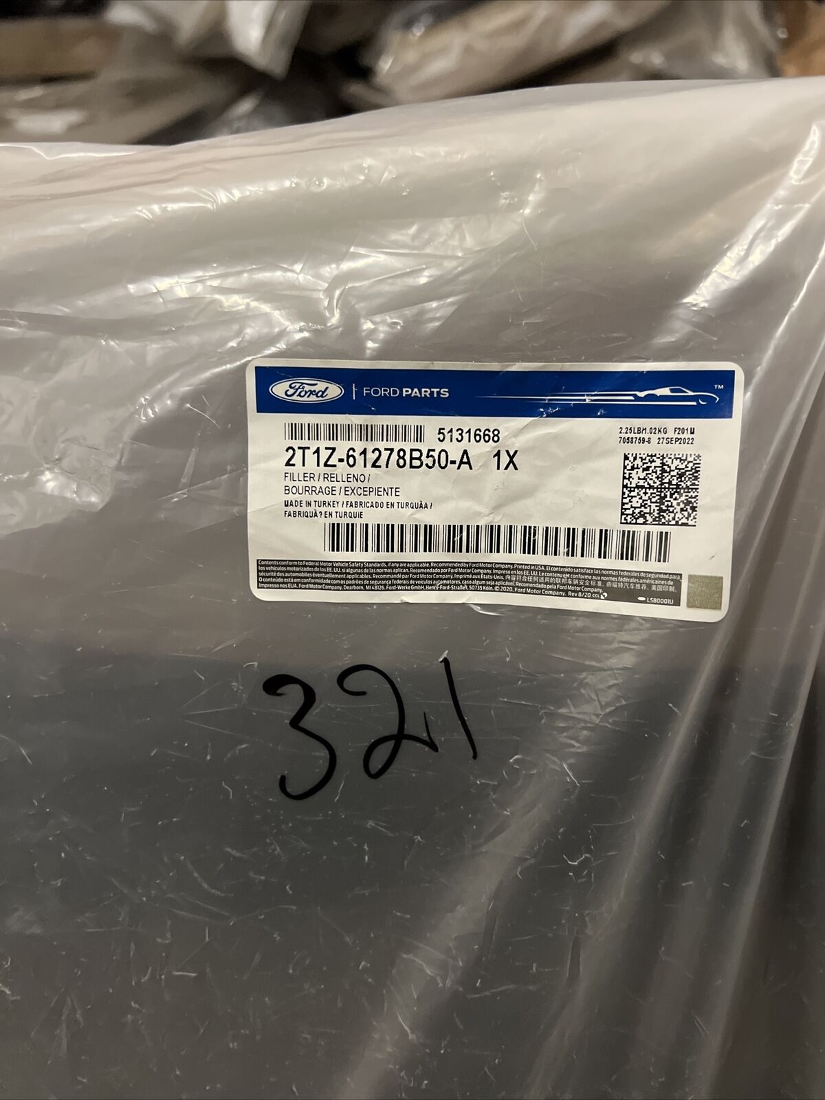 Genuine OEM Ford Transit Connect Right Wheelhouse Liner 2010-2013 2T1Z61278B50A