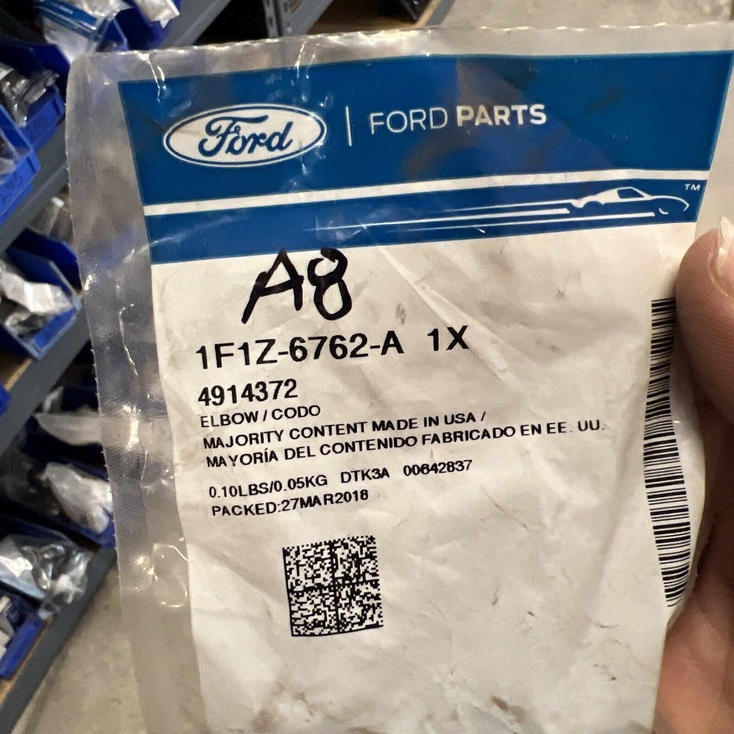 Genuine OEM Ford Vent Tube Elbow 1F1Z6762A