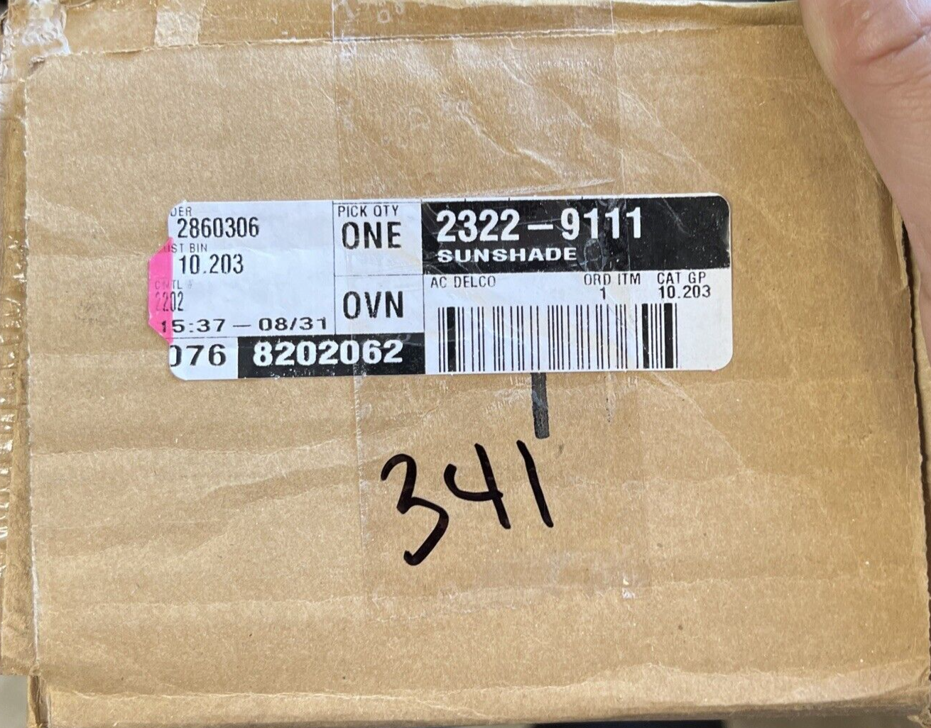 Genuine OEM Genuine General Motors Left Driver Side Sun Visor Gray 23229111