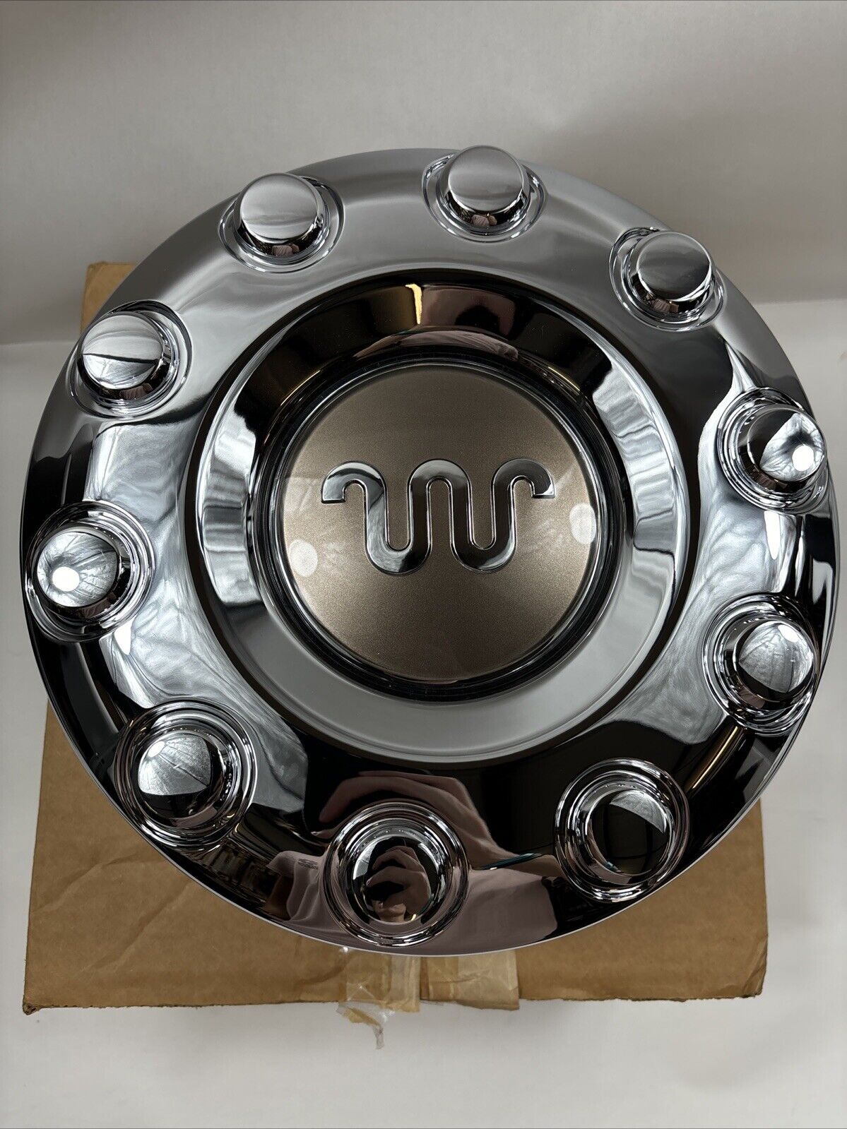 NEW OEM Ford King Ranch Chrome and Beige 10 Lug Center Cap 2017-2024 HC3C1A096RB