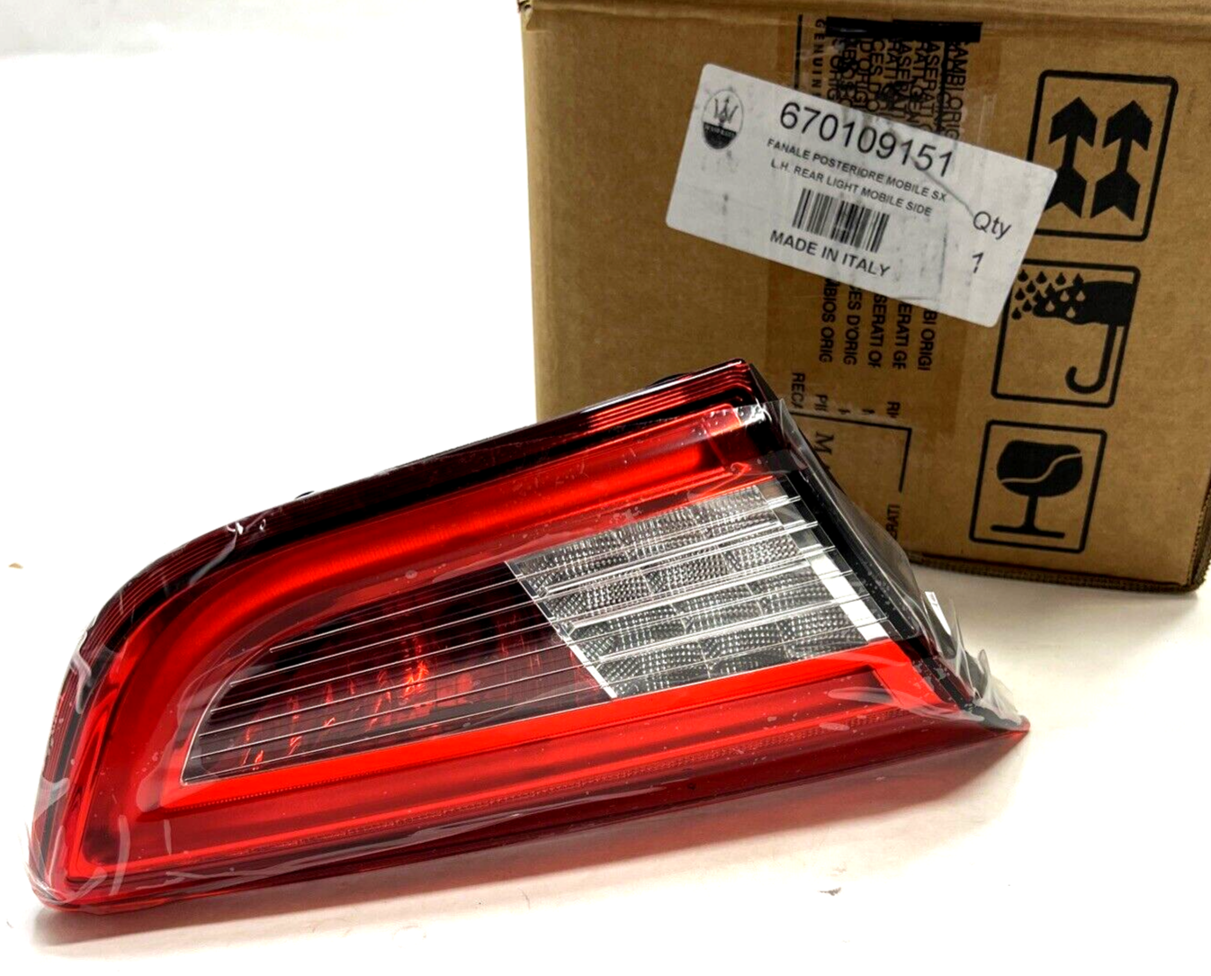 New OEM Maserati Ghibli Rear Left Driver Side Inner Trunk Tail Light 06701091510