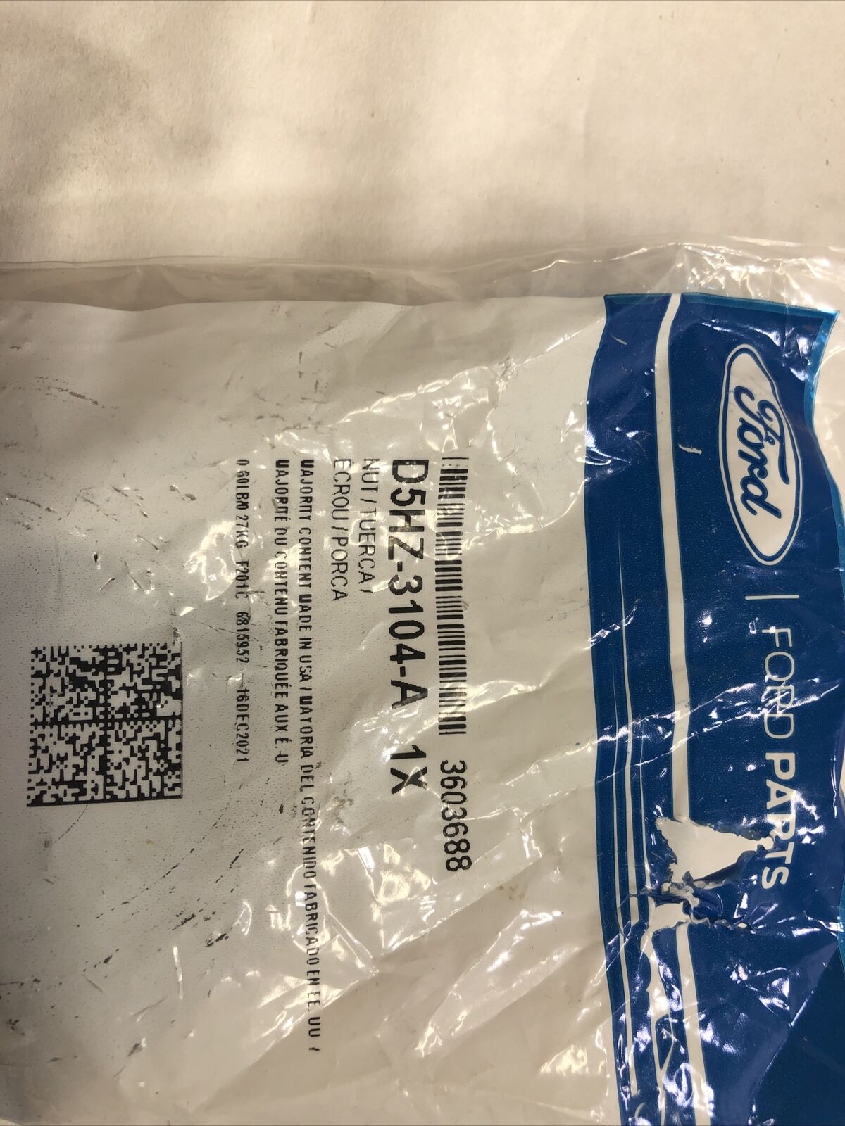 New OEM Genuine Ford Unitized Steer Axle Spindle Nut D5HZ-3104-A