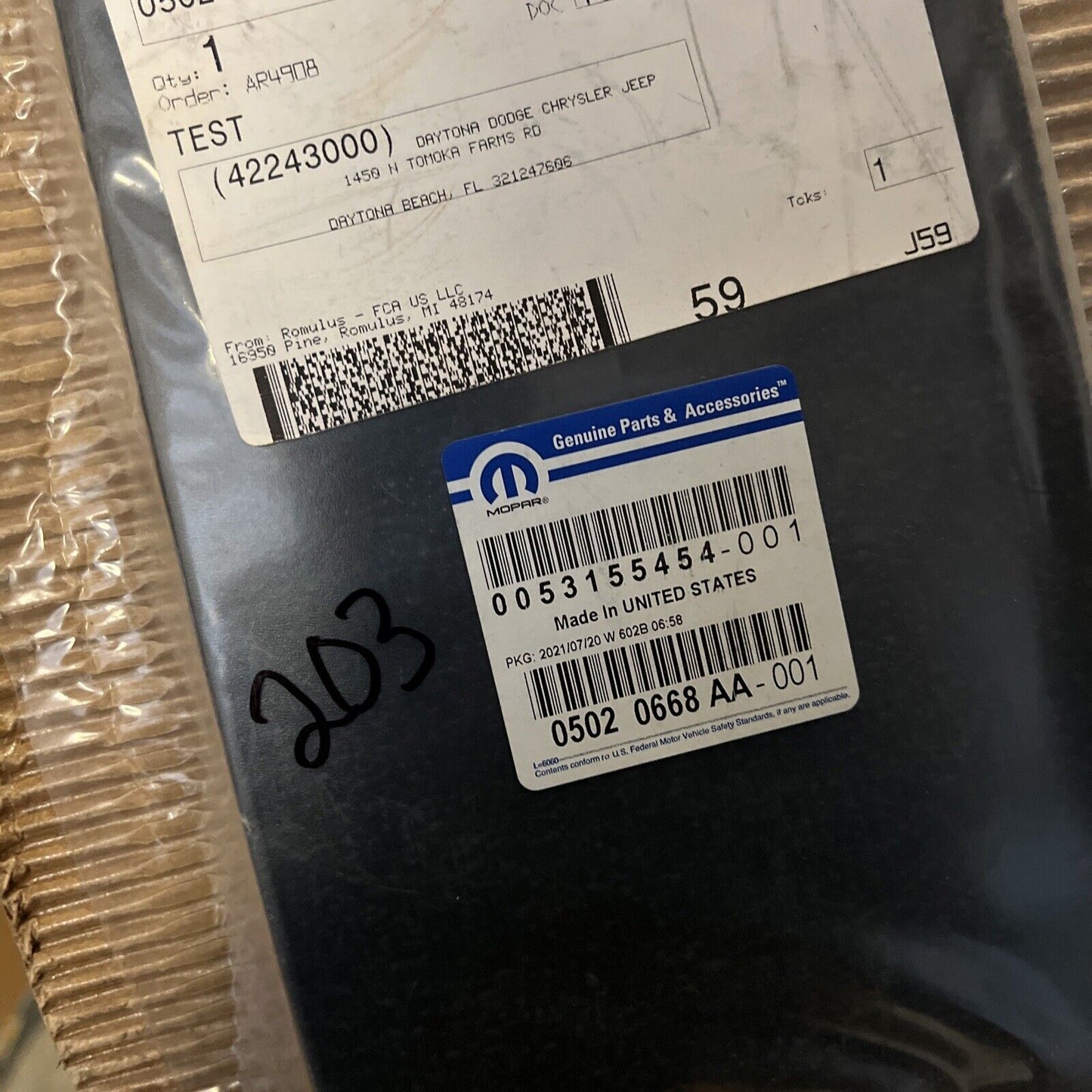 Genuine OEM Mopar Grand Caravan Outside Sliding Door Applique 08-20 5020668AA