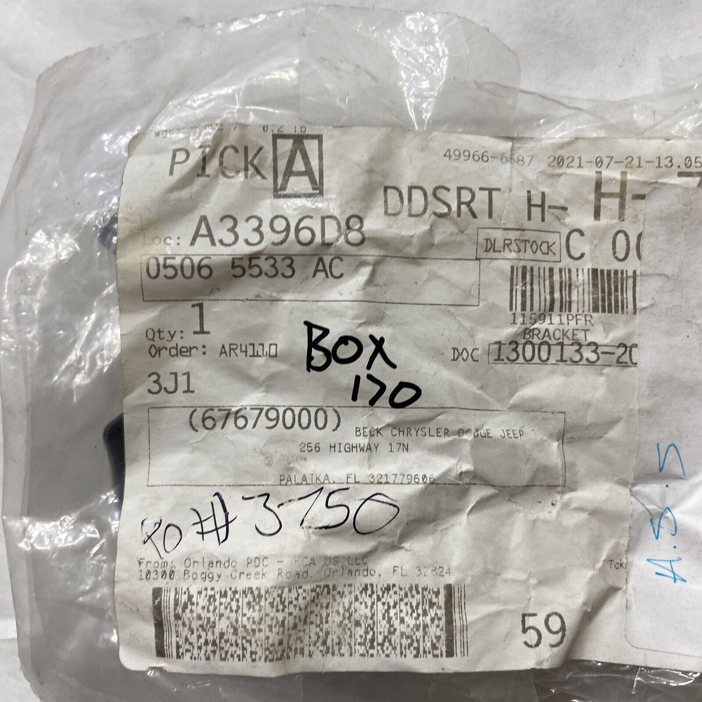 New OEM Genuine Mopar 300 2005-2023 Left Driver Side Mount Bracket 5065533AC