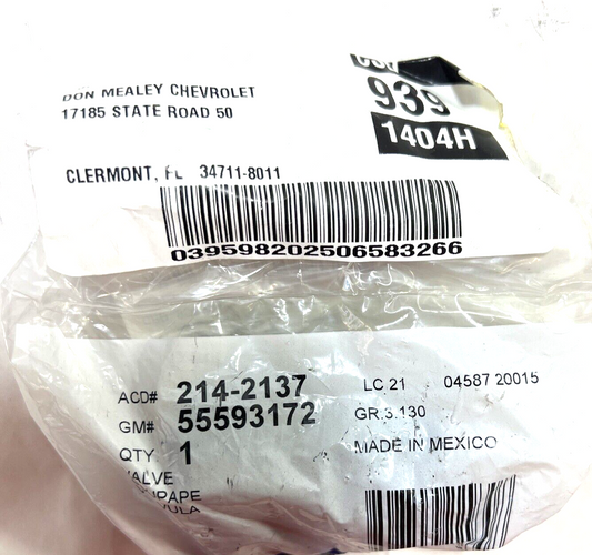 Genuine OEM GM ACDelco ELR Vapor Canister Vent Valve 2011-2016 2142137