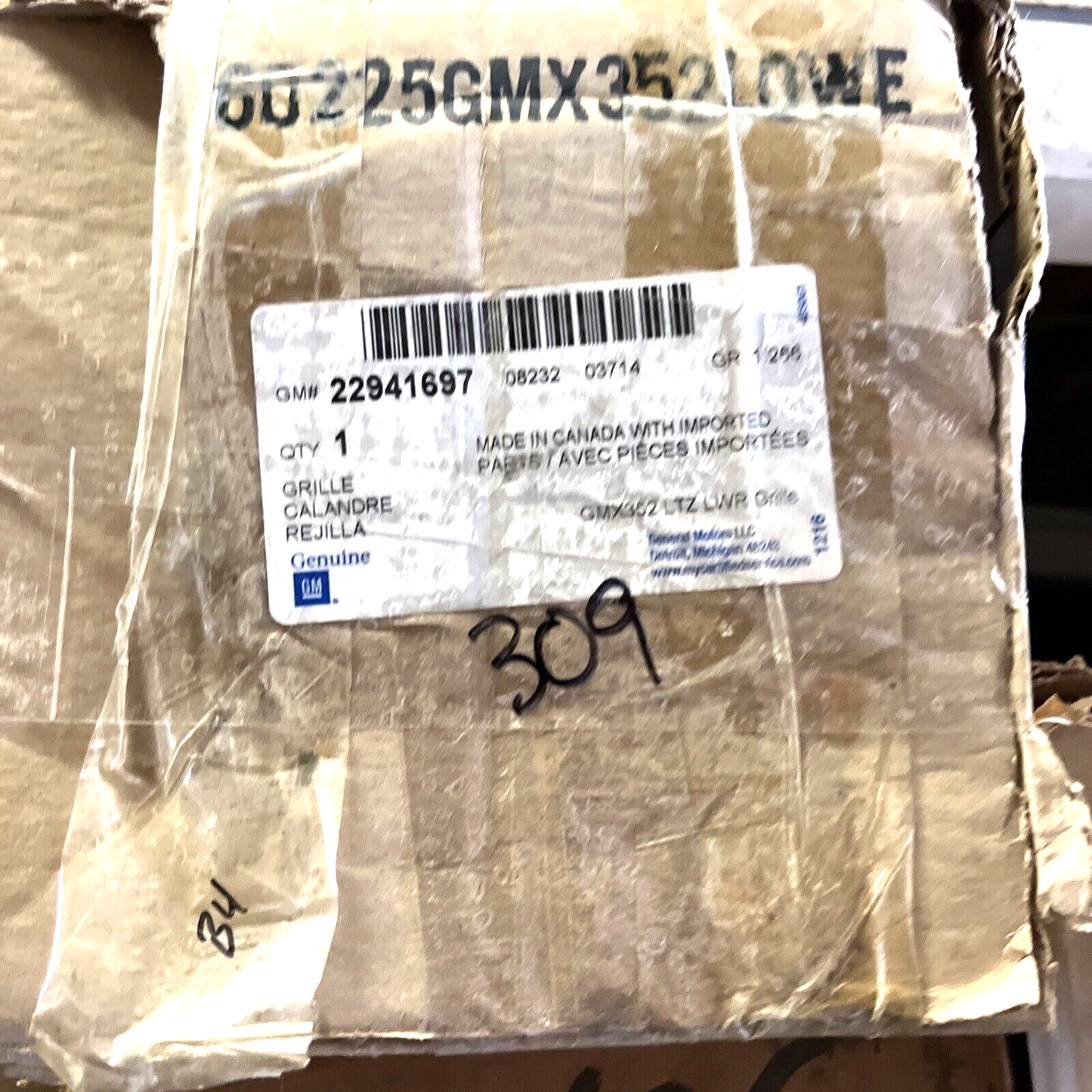 Genuine OEM GM Chevy Impala Grill Front Lower Bumper Grille 2014-2020 23455348