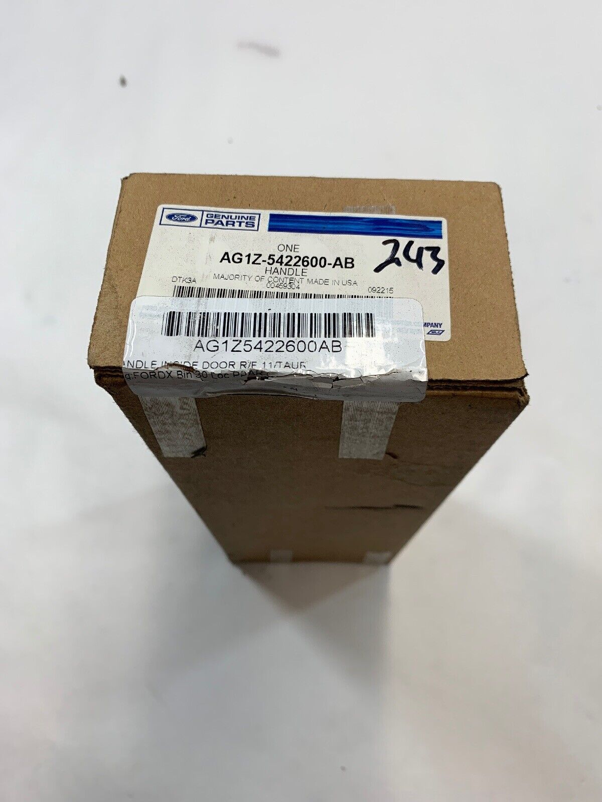 New OEM Ford Taurus Handle Inside Passenger Side 2010-2012 AG1Z5422600AB