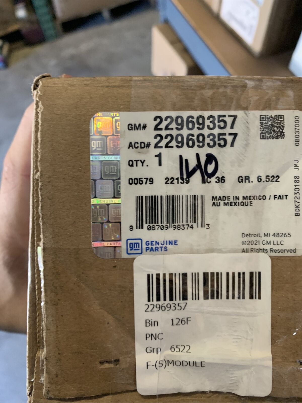 New OEM GM 14-19 Chevy Corvette C7 Steering Wheel Control Module OEM 22969357