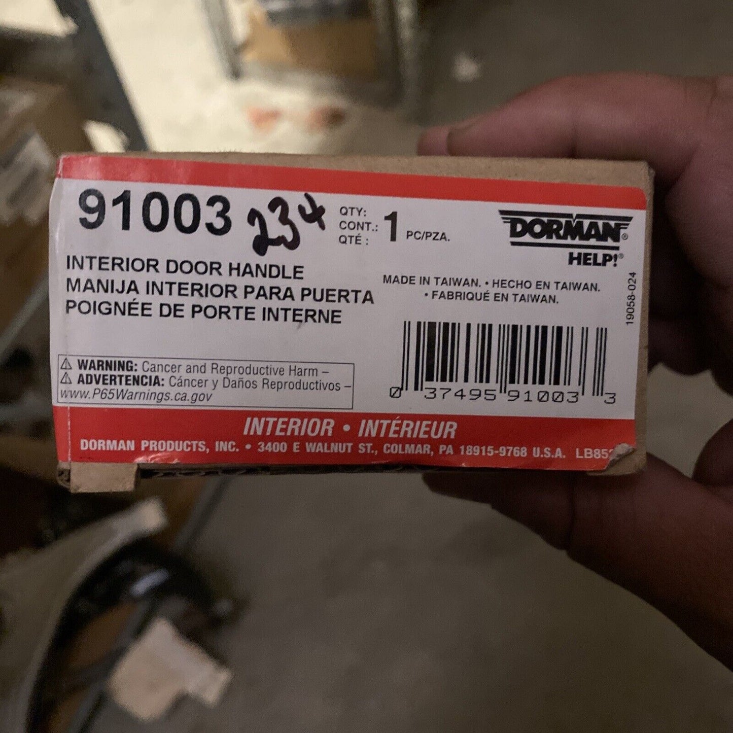 New Dorman Interior Door Handle 91003