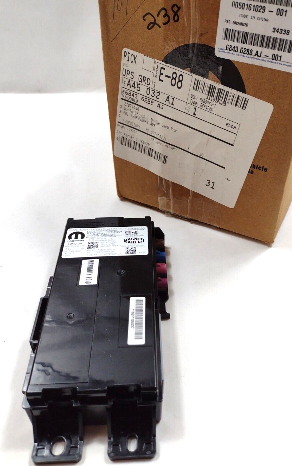 Genuine OEM Mopar Jeep Wagoneer Telematic Module 2021-2023 68436288AJ