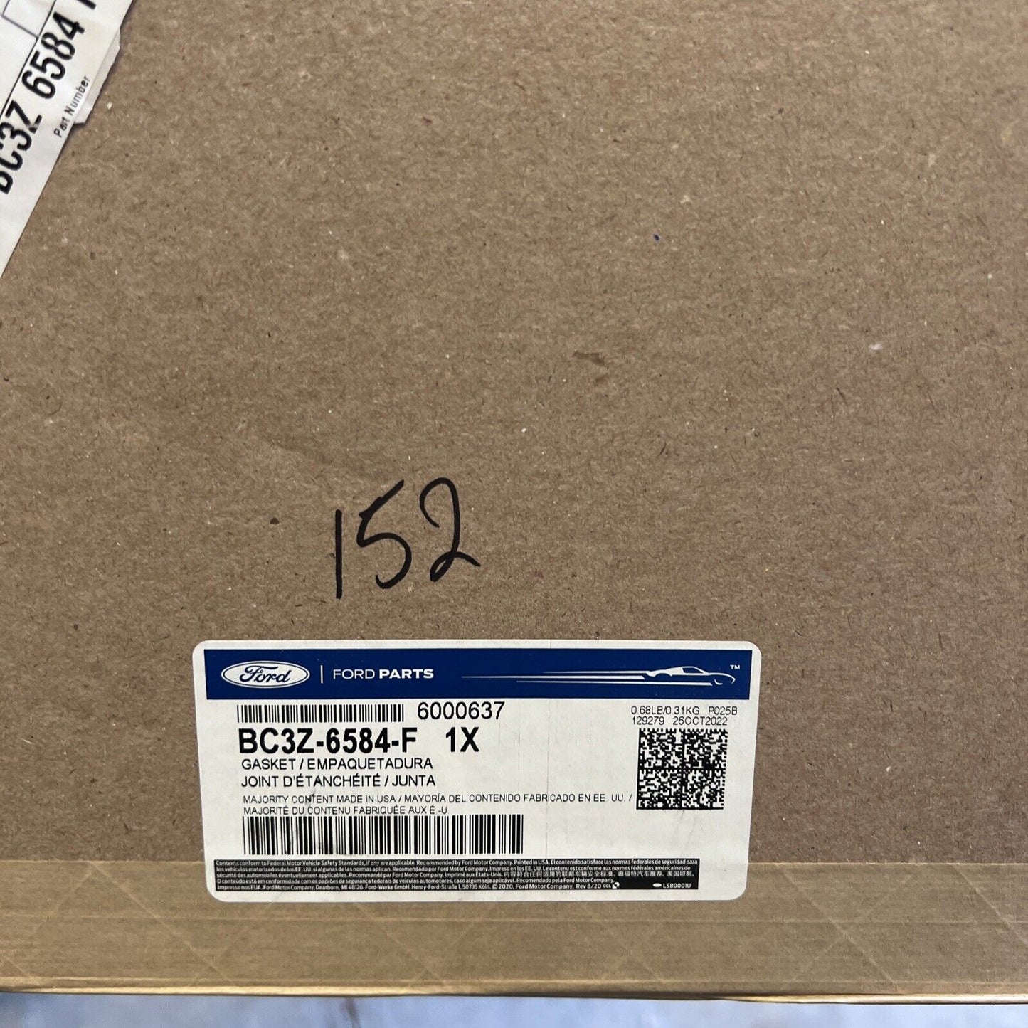 Genuine OEM Ford Valve Rocker Arm Cover Gasket BC3Z6584F