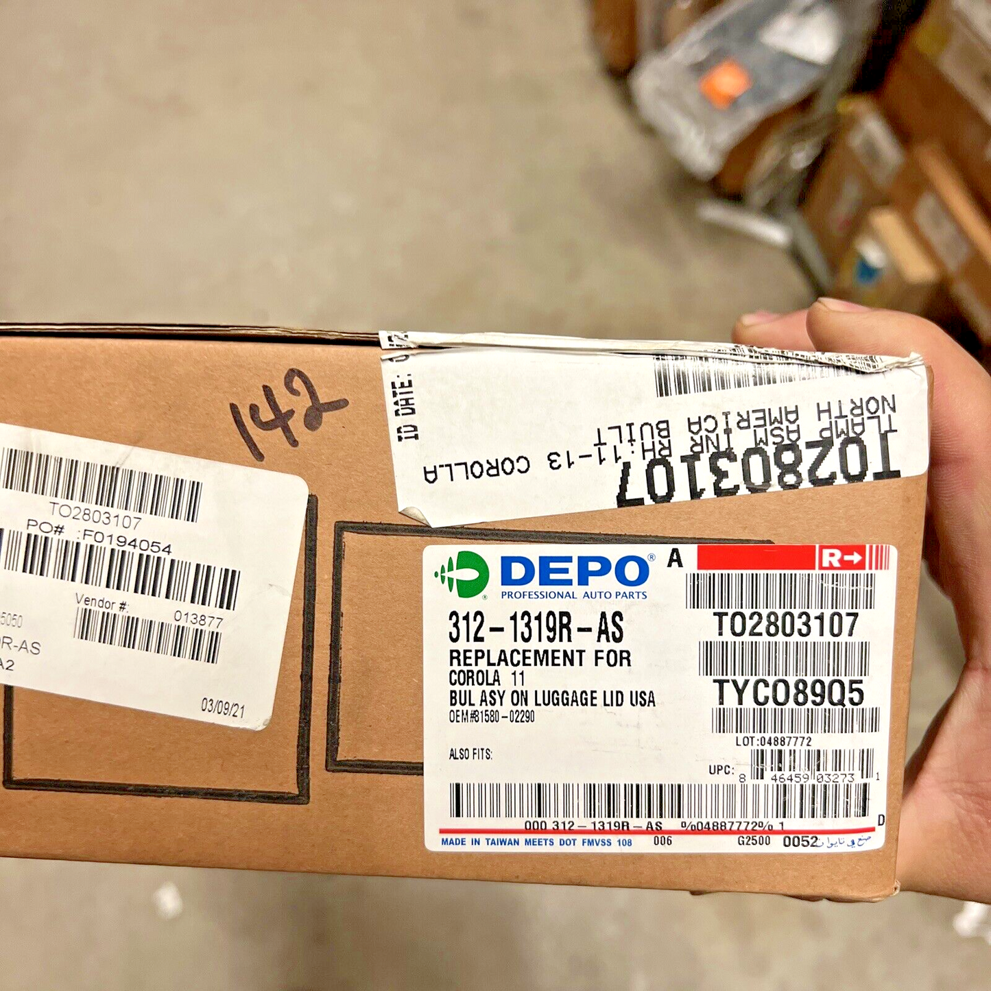 New DEPO Taillight Lamp Reverse Brake Backup Passenger Right 312-1319R-AS