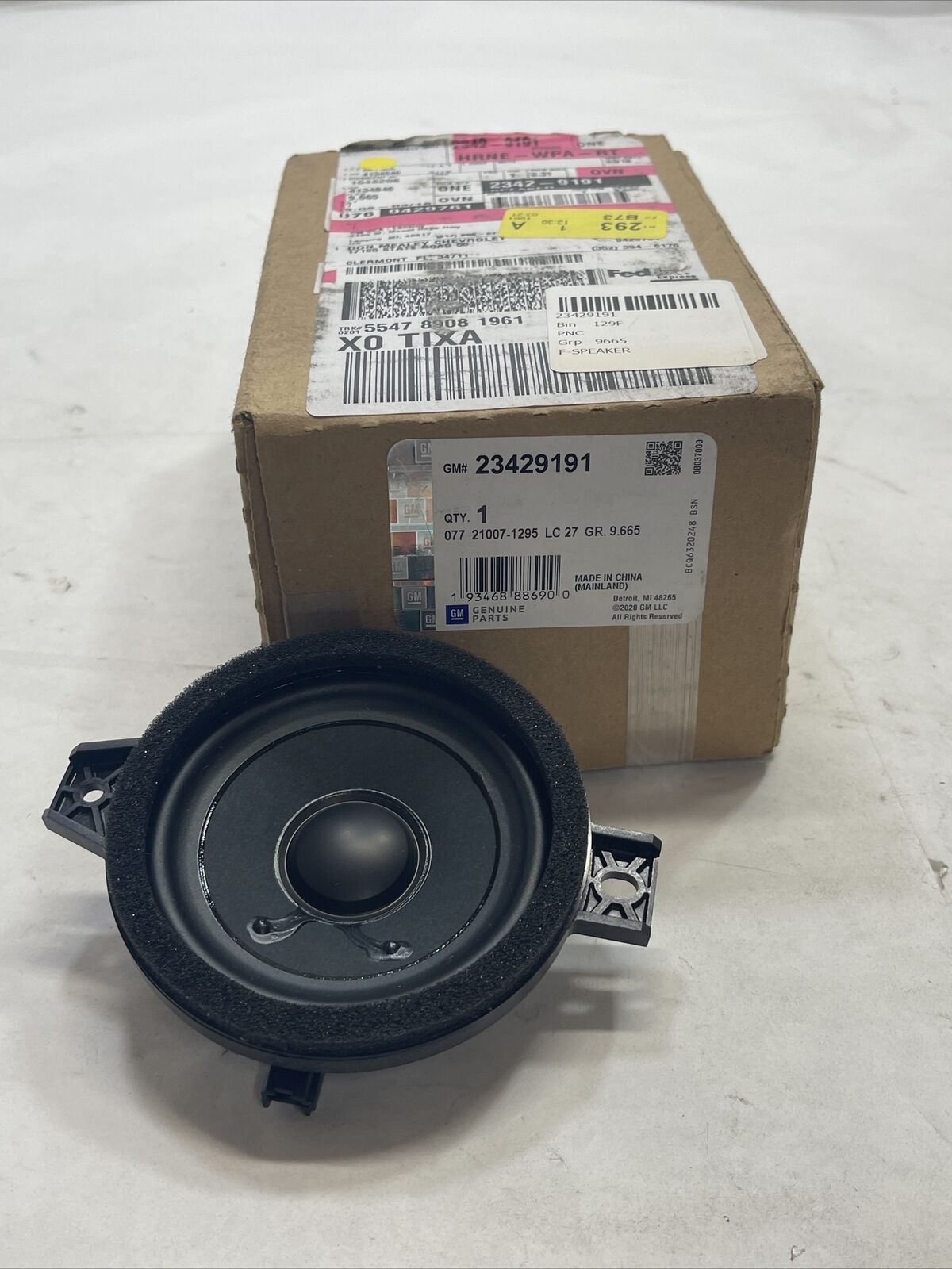 New OEM Genuine GM Corvette 20-23 Radio Front Side Door Upper Speaker 23429191