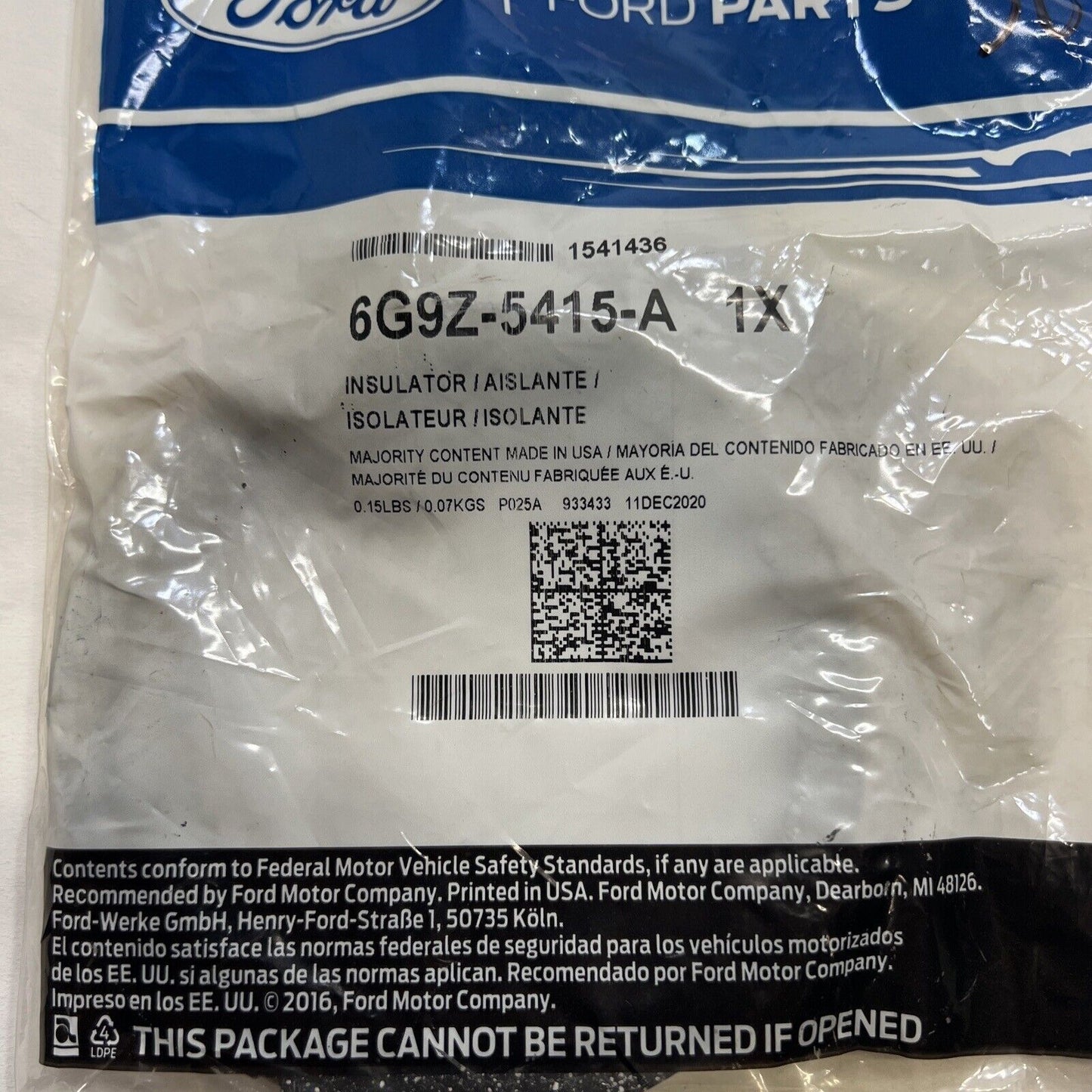 New OEM Genuine Ford Edge 2013-2023 Upper Seat Insulator 6G9Z5415A