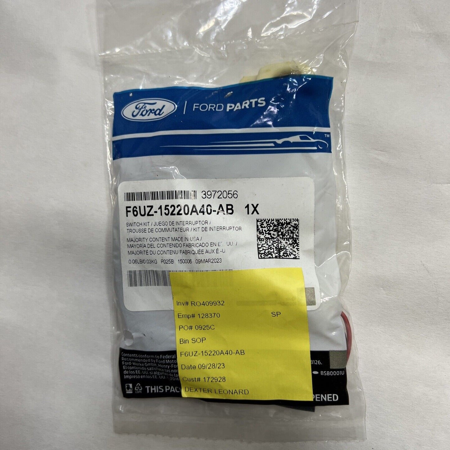 New OEM Genuine Ford E-350 Super Duty Right Passenger Side Switch F6UZ15220A40AB