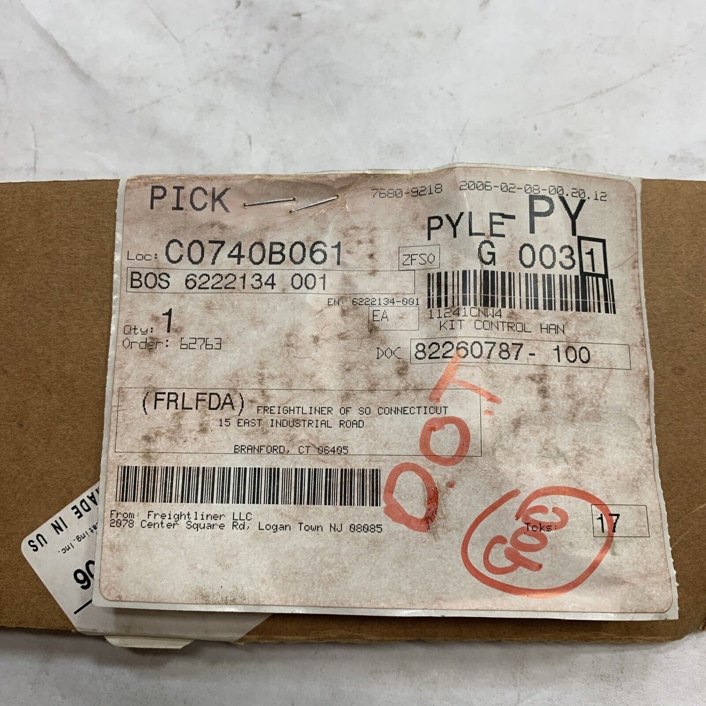 New OEM Bostrom Control Handle Kit 622134001