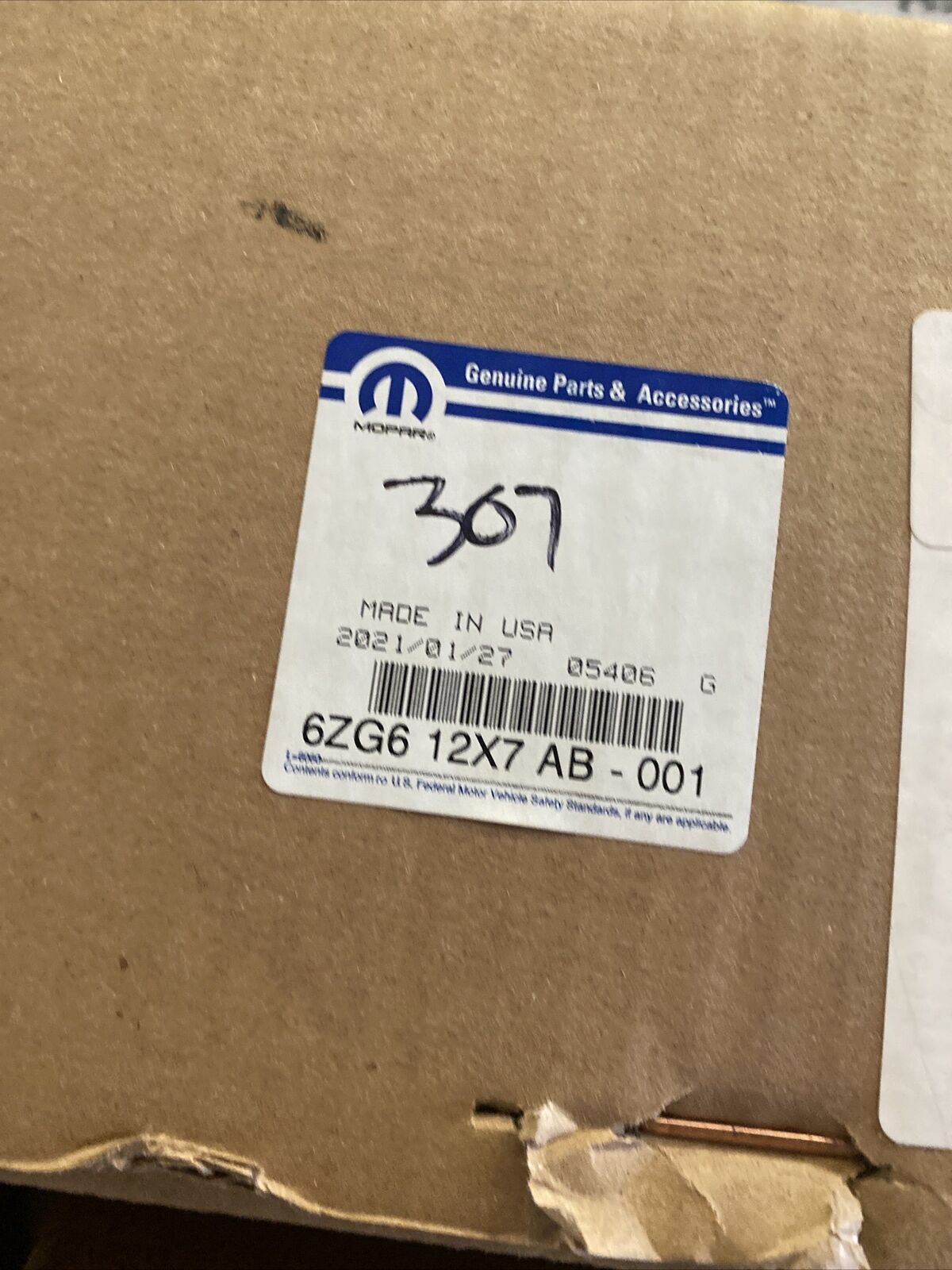 New OEM Genuine Mopar Steering Column 6ZG612X7AB