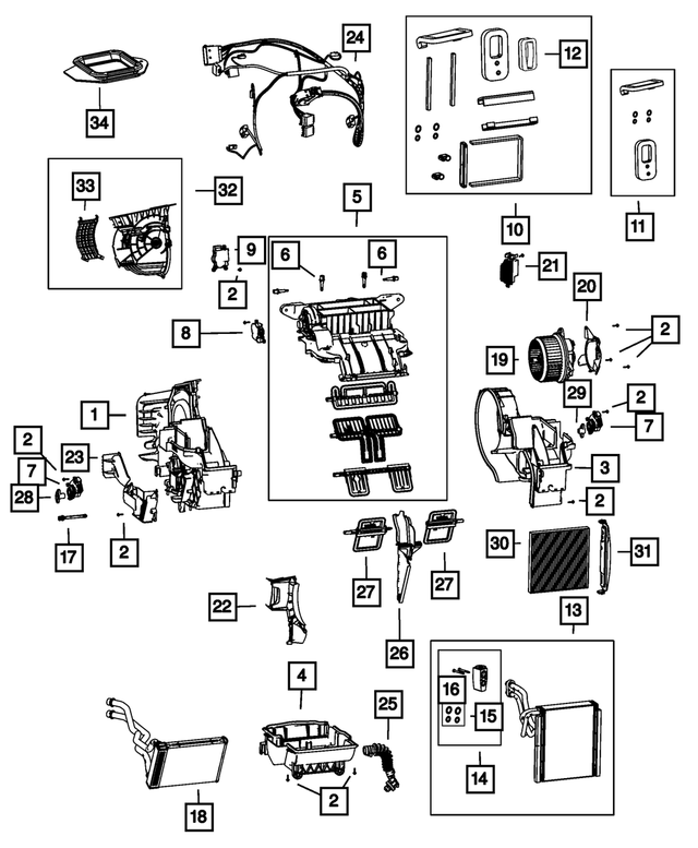 NEW Genuine OEM Mopar Dodge Dart Blower With Wheel Motor 2014-2016 68225055AB