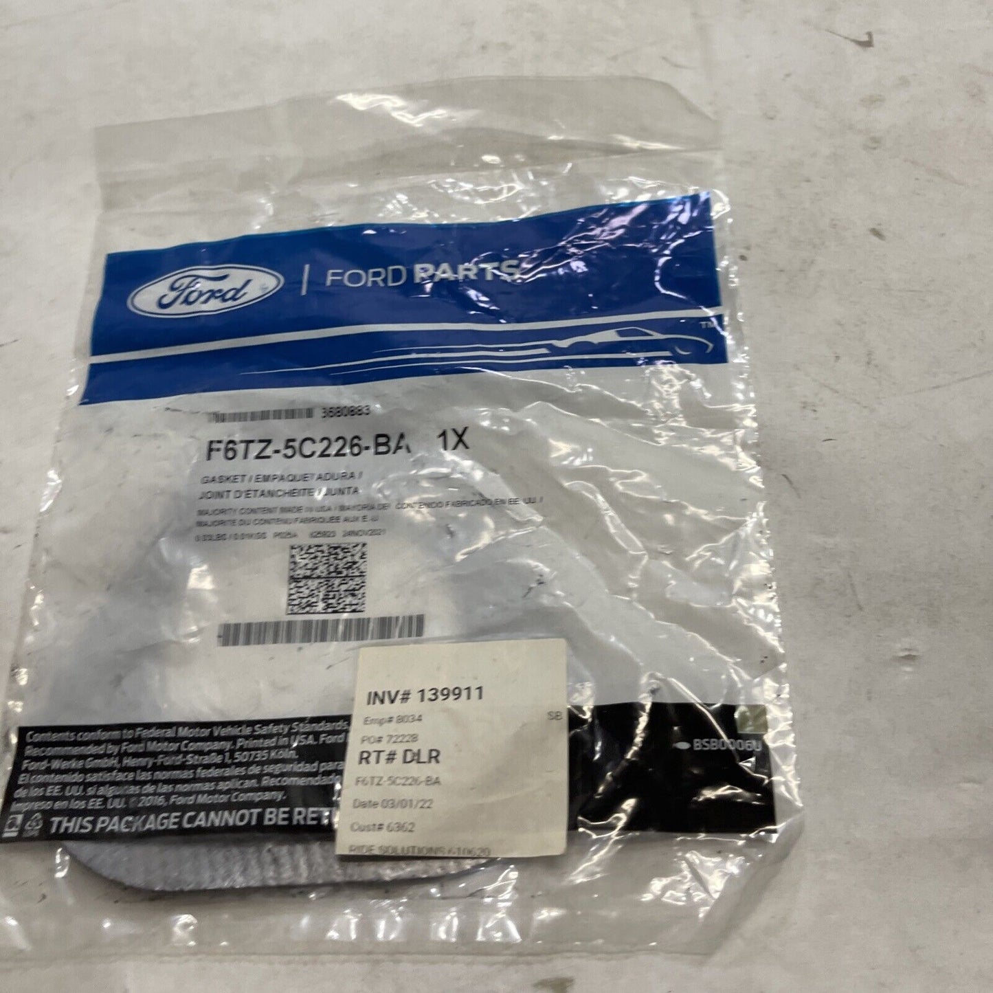 New OEM Genuine Ford E-350 Super Duty 1997-2019 Converter Gasket F6TZ5C226BA