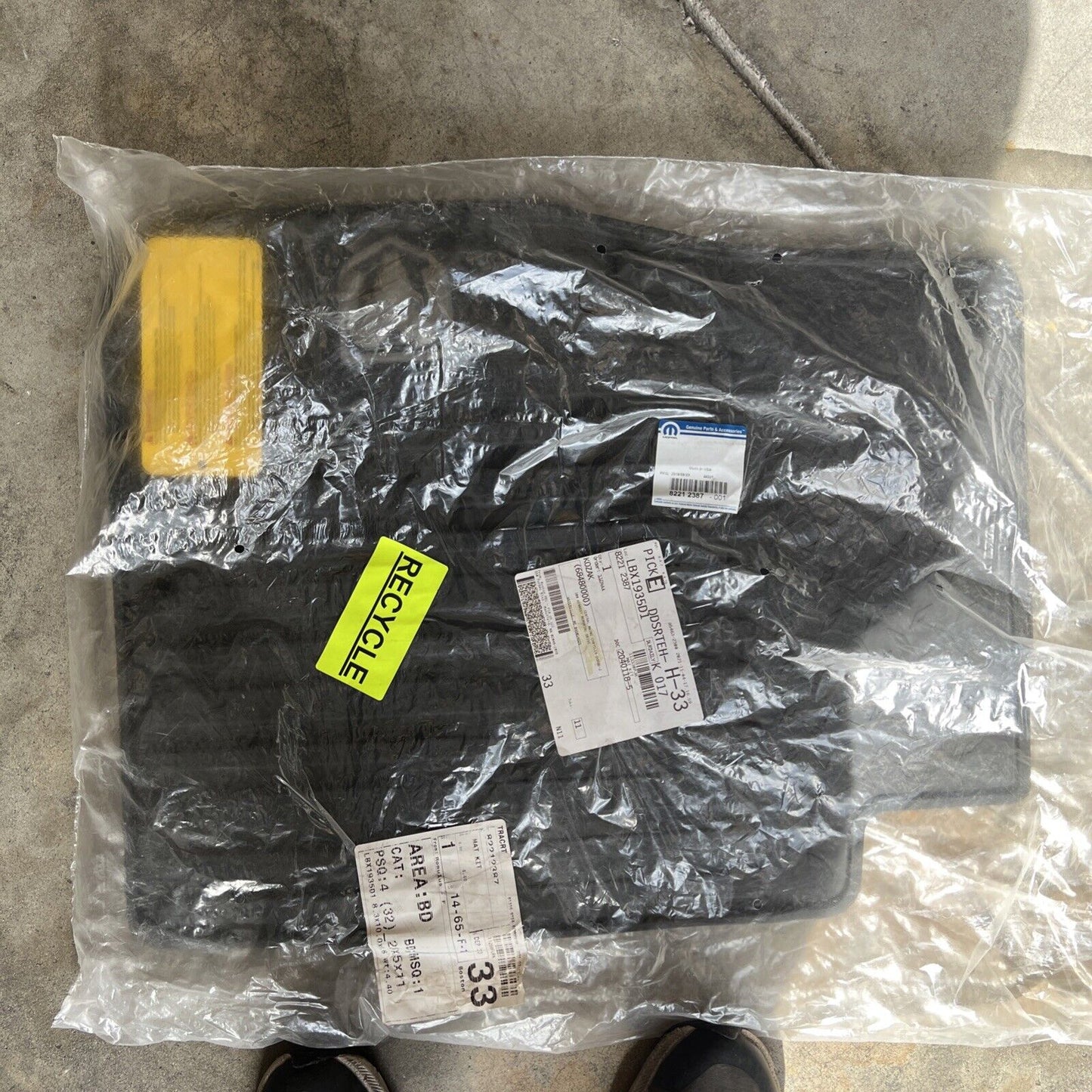 Genuine OEM Mopar Floor Mat Kit Front RAM Qaud Cab 2 Piece Kit 82212387