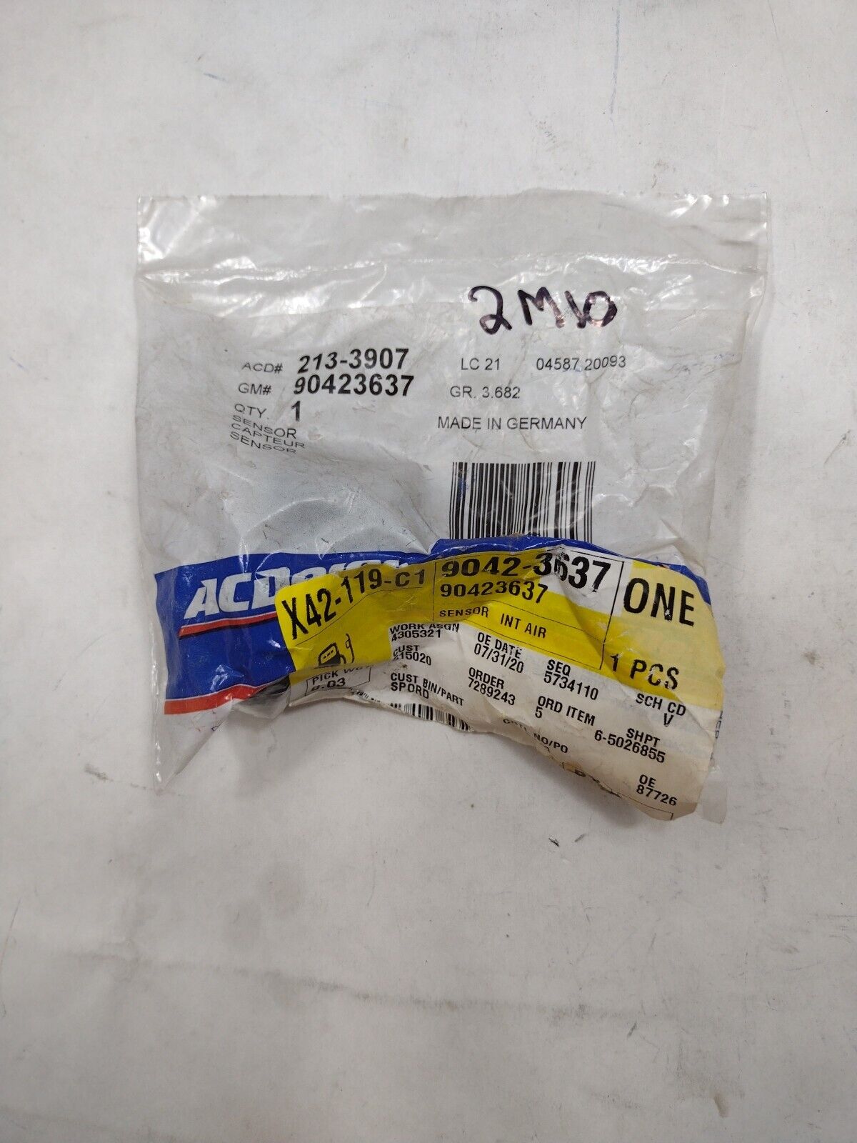 Genuine OEM GM Chevy Cruze Intake Air Pressure & Temp Sensor 2004-2012 90423637