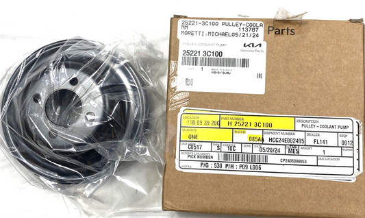 Genuine OEM Hyundai Santa Fe Genesis Engine Water Pump Pulley 06-15 252213C100