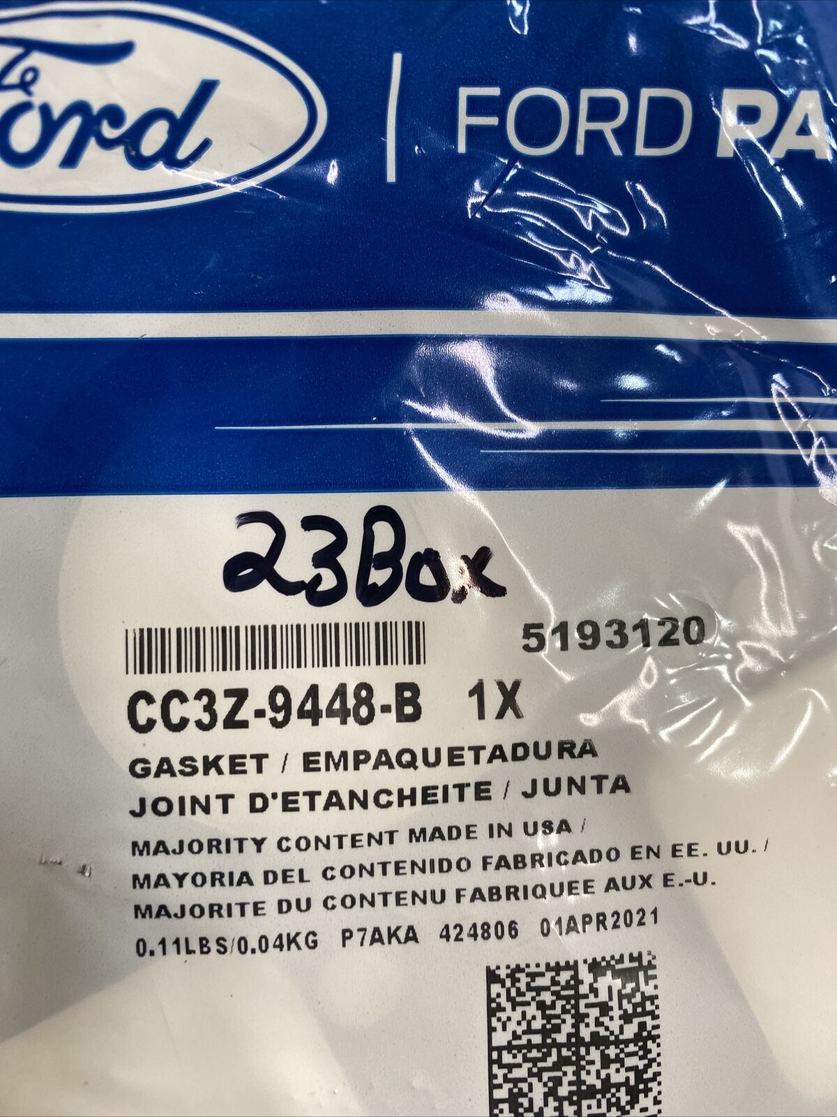 New OEM Genuine Ford Manifold Gasket CC3Z-9448-B