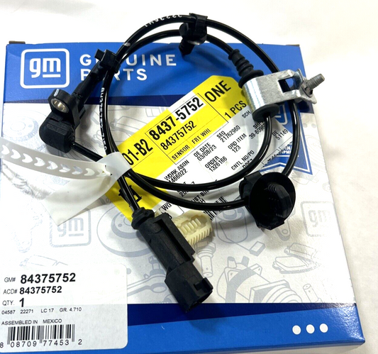 Genuine OEM GM ACDelco Front Passenger Side Wheel Speed Sensor 15-22 84375752