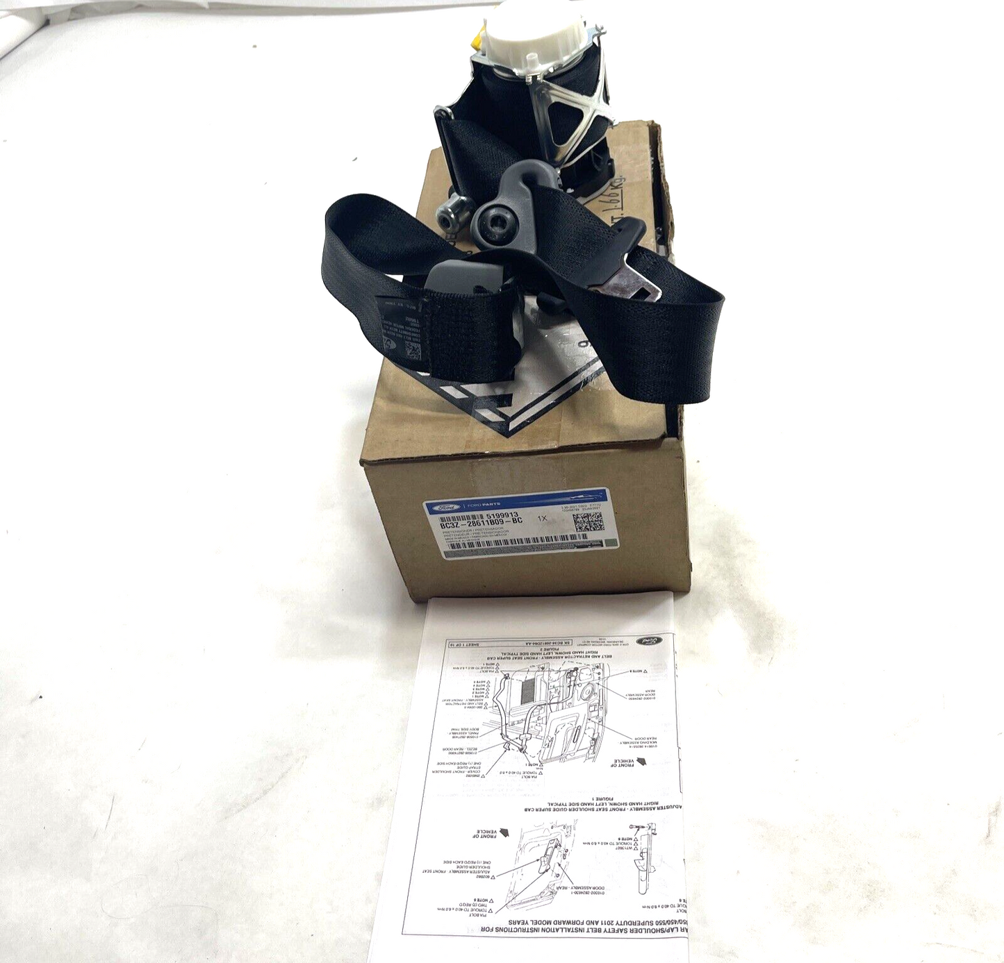 New OEM 2011 F-250 Super Duty Front Seat Belt Driver Side Left BC3Z28611B09AC