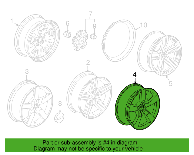 New OEM GM Camaro Wheel Rim 20x9 GENUINE 2013-15 9599044