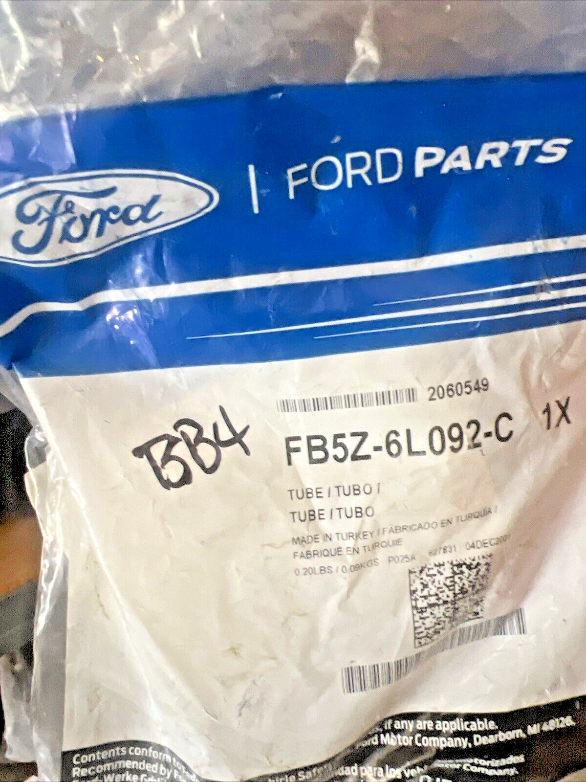 Genuine OEM Ford Turbocharger Turbo-Oil Return Line Tube 2.0L 13-20 FB5Z6L092C